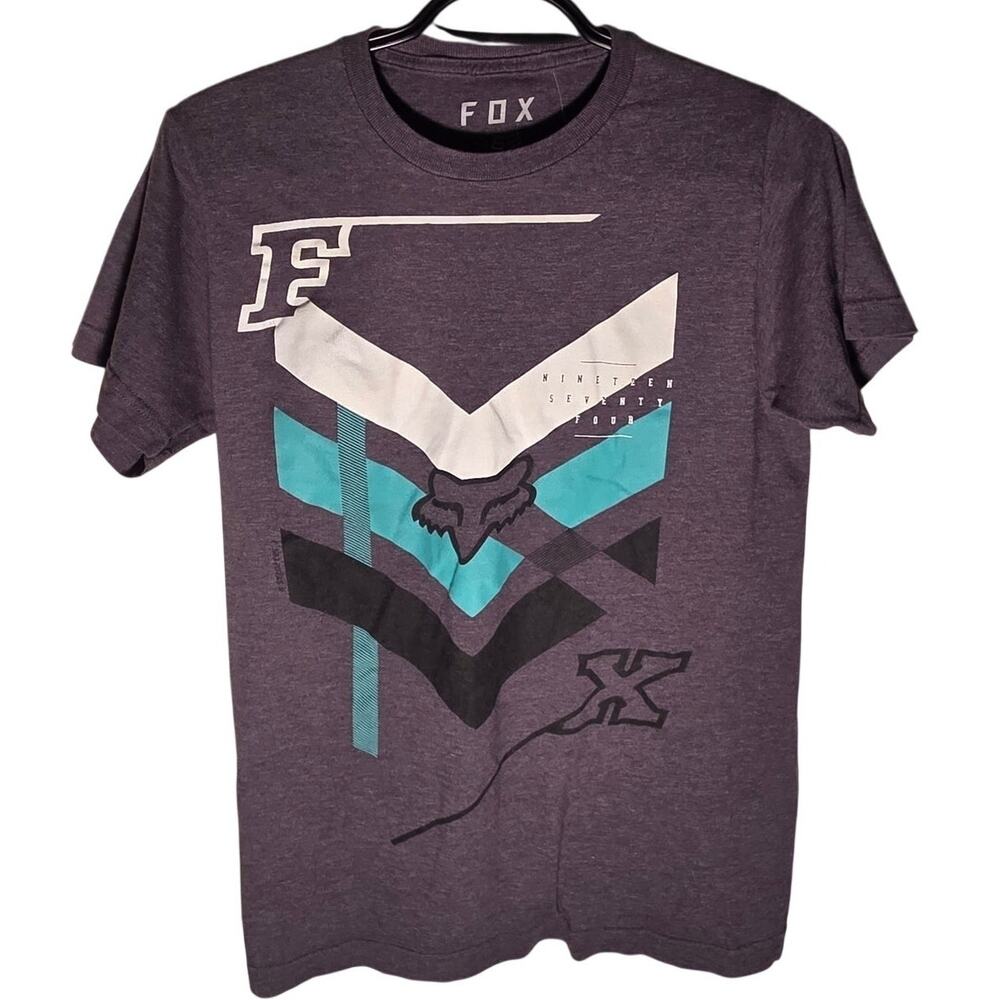 Stylish Men's FOX Racing Grey Graphic Tee - Size Small